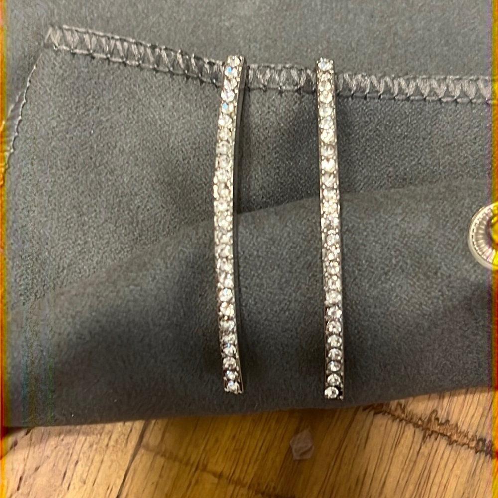 Noir Luxe Pave Pull Through Earring